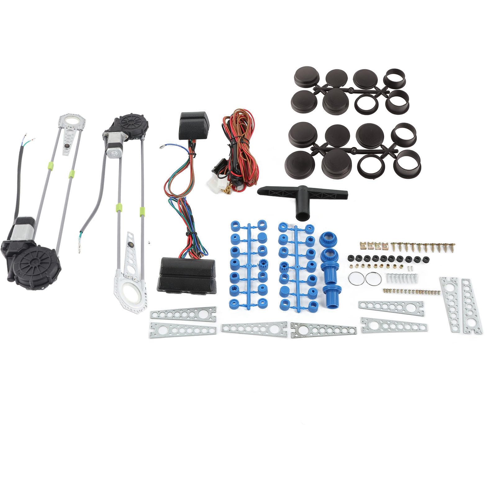 2-türiges Elektrisches Fensterheber-Kit, Yosoo Elektrisches Elektrisches Fensterheber-Schalter-Umrüstkit Universal für 2-türigen Pickup-Truck Van SUV von Yosoo