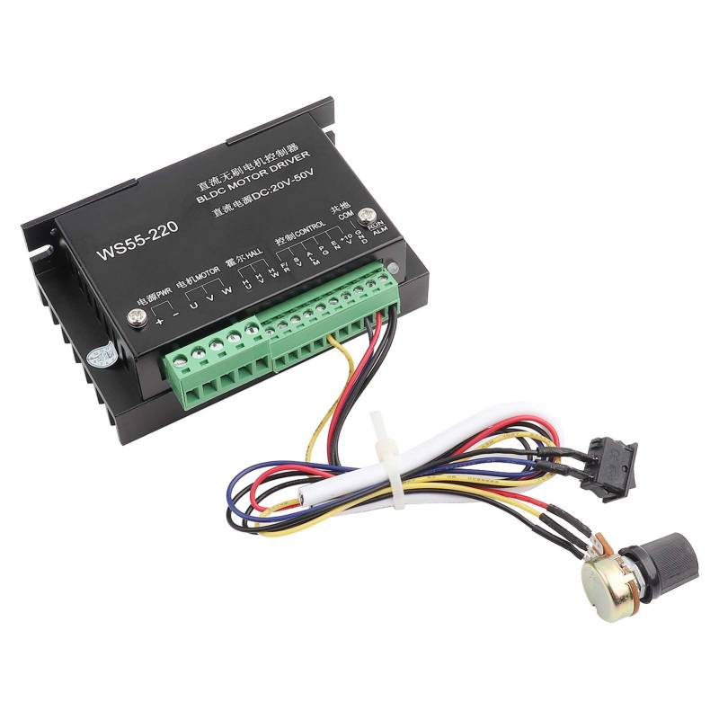 BLDC-Motortreiber-Controller, Yosoo DC 48V 500W CNC-Brushless-Spindel WS55-220 für Bürstenloser Spindeltreiber Bürstenloser Spindelmotortreiber-Controller Bürstenloser Spindel-BLDC-Controller BLDC-Mot von Yosoo