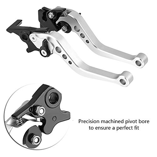 Kupplungsbremshebel, Paar 22mm 7/8"CNC Aluminium Motorrad Kupplungstrommel Bremshebel Griff Universal Kupplungsbremshebel Silber für GY6 für CG125 von Yosoo