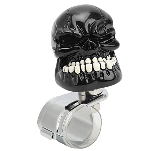 Lenkradknauf, Yosoo Totenkopf Lenkradknauf Spinner Suicide Power Griff für Autos LKW Traktoren Boote Lenkrad Suicide Knob Spinner Suicide Power Griff(Schwarz) von Yosoo