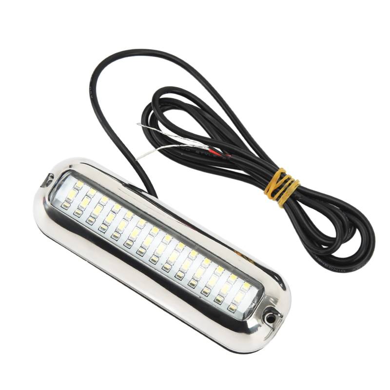 Marine-LED-Leuchten, Marine-LED-Leuchten 42LEDS Wasserdichtes Unterwasser-LED-Bootslicht 10‑30 V DC Ablassschraube Lichtersatz für Yachtboote(Blaues Licht) von Yosoo