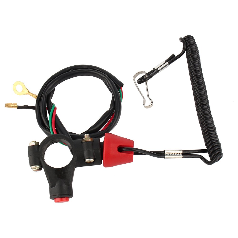 Motor Kill Stop, Yosoo Kill Stop Schalter Motorrad Motorkabel Lanyard Kill Stop Schalter Sicherheitsleine 12V CO Für Motor ATV Boot Ersatzzubehör für kill switch killschalter notausschalter killschalt von Yosoo