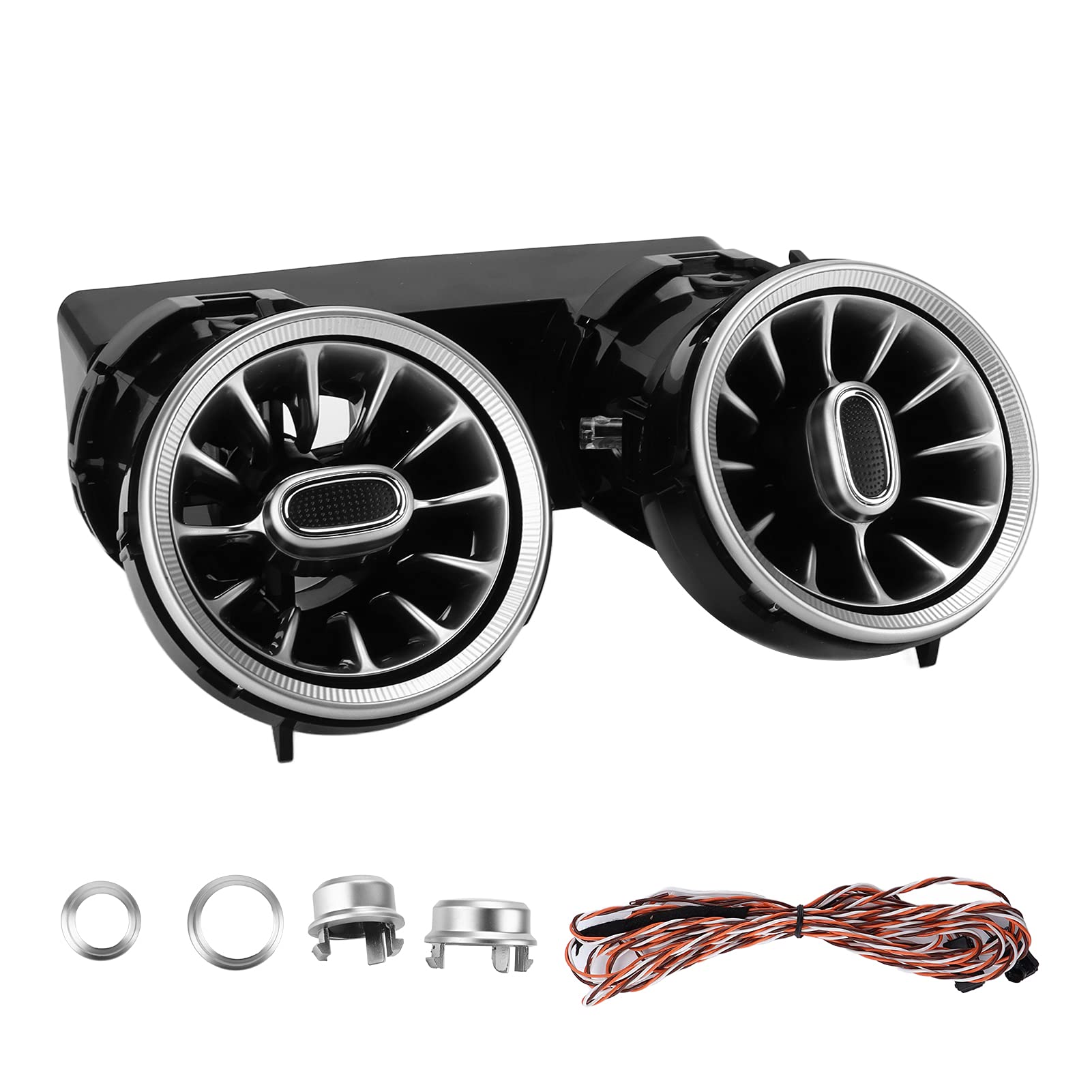 Turbine Air Vent, Yosoo 3-farbiges Hinteres LED Turbine Air Vent Umgebungslicht-Kit Ersatz für C-Klasse W205 Limousine Pre-Facelift 2015-2018 für Hintere Turbo Air Vent Turbine Air Vent LED Turbine von Yosoo