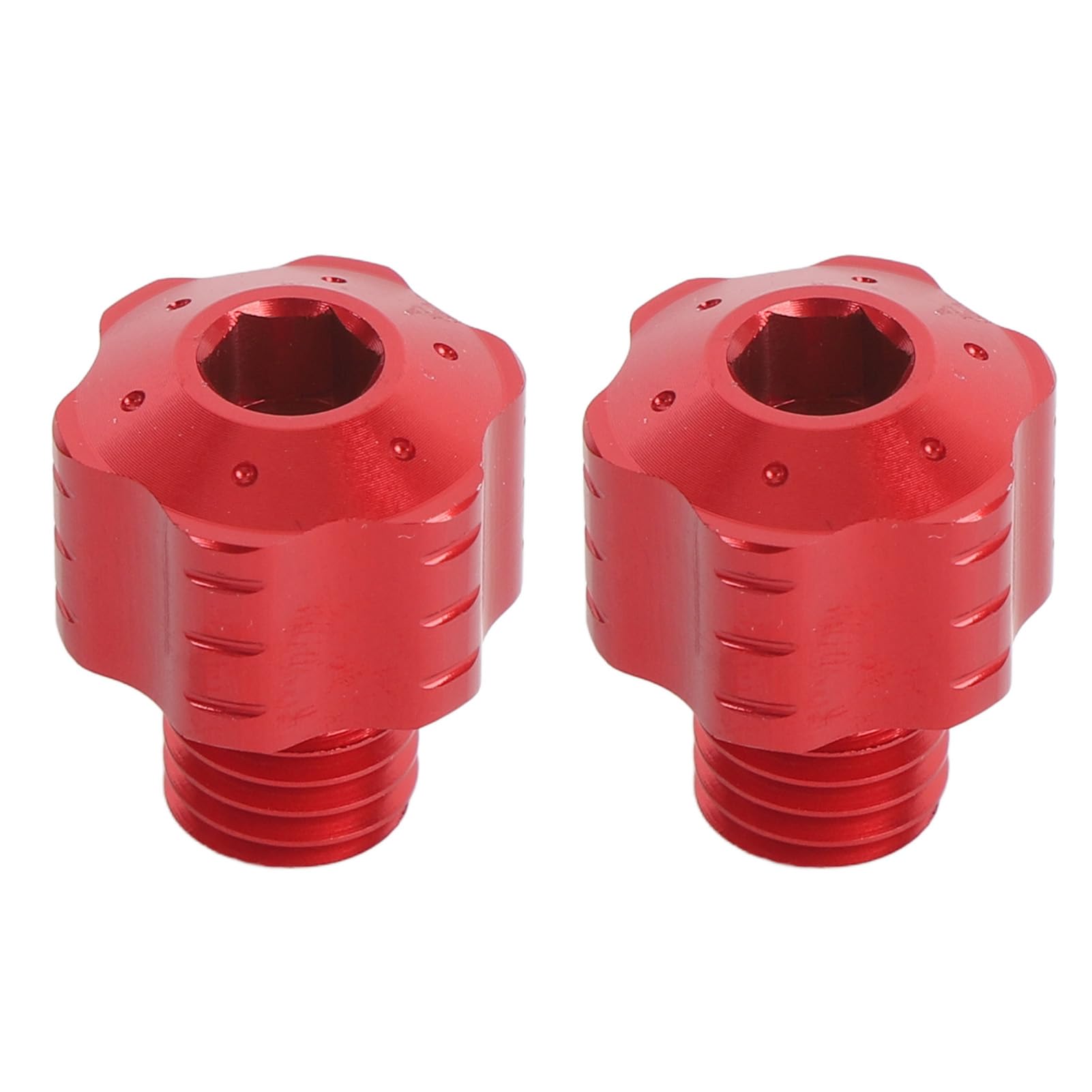 Yosoo Motorradspiegelloch, 2 Stcs Aluminiumlegierung Motorradstecker Rückspiegel Lochschrauben Schrauben für Motorräder mit 10 Mm Spiegelbasis (Rot) von Yosoo