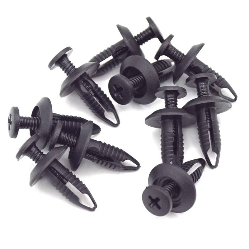 20 x YOU.S Original Verkleidung Clips Druckclips Spreizniete Kunststoff Universal 6mm schwarz von You.S