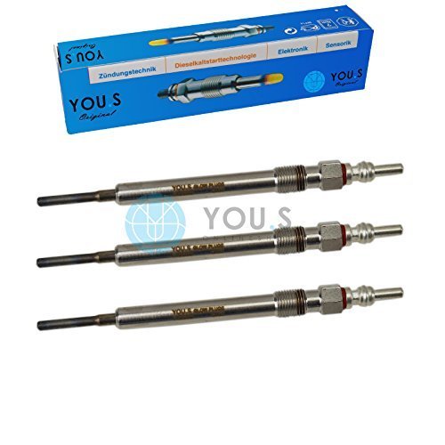 3 Stück YOU.S Original Glühkerzen Länge: 126,0 mm Spannung: 4,4 V - 03L963319 von You.S