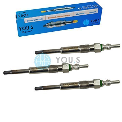 3 Stück YOU.S Original Glühkerzen Länge: 97,0 mm Spannung: 11,0 V - N10579201 von You.S