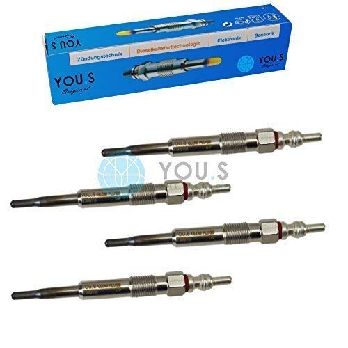 4 Stück YOU.S Original Glühkerze Länge: 97,0 mm Spannung: 5 V - N10591603 von You.S