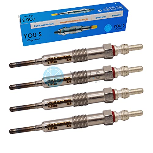 4 Stück YOU.S Original Glühkerzen Länge: 96,5 mm Spannung: 4,4 V - A4151590001 von You.S