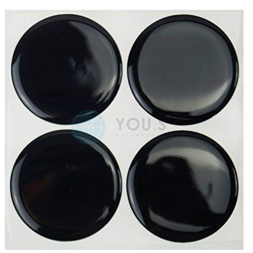 4 x Nabenkappen Aufkleber 60,0 mm Schwarz von You.S