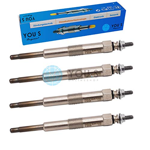 4 x Original Glühkerze 11 Volt Gesamtlänge: 110,0 mm Gewindemaß: M10x1,0-36710-27000 von You.S