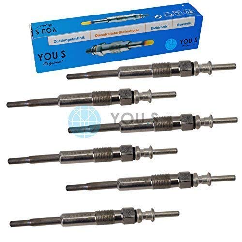 6 Stück YOU.S Original Glühkerzen für 106 mm Spannung: 5 V - 12237786869 von You.S