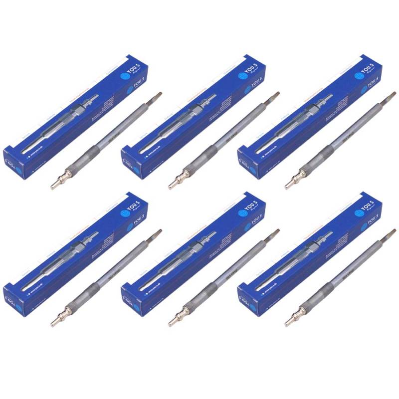 6 x YOU.S Original Glühkerze 7 Volt Länge: 169 mm Gewindemaß: M10 x 1,0 mm - A6421590101 von You.S