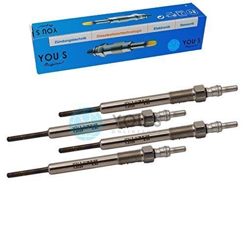 YOU.S Original 0000071772815 Glühkerzen Länge 120 mm Spannung 4.4 V (4 Stück) von You.S