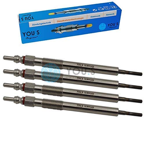 YOU.S Original 1214067 Glühkerzen 137 mm 4,4 V (4 Stück) von You.S