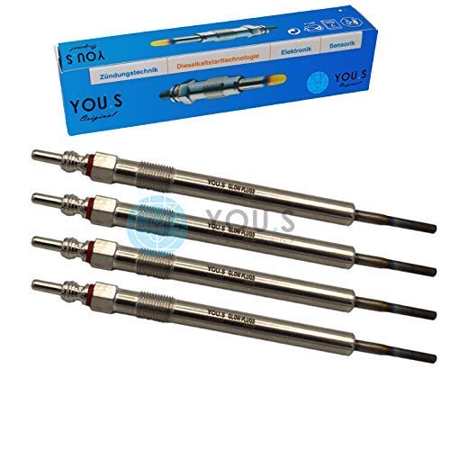 YOU.S Original 1214098 Glühkerzen Länge 146 mm Spannung 4,4 V (4 Stück) von You.S