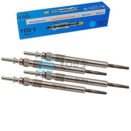 YOU.S Original 12230035934 Glühkerze Länge 134 mm Spannung 7 V (4 Stück) von You.S