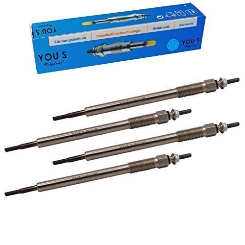 YOU.S Original 19850-0R020 Glühkerzen Länge 160 mm Spannung 11 V (4 Stück) von You.S