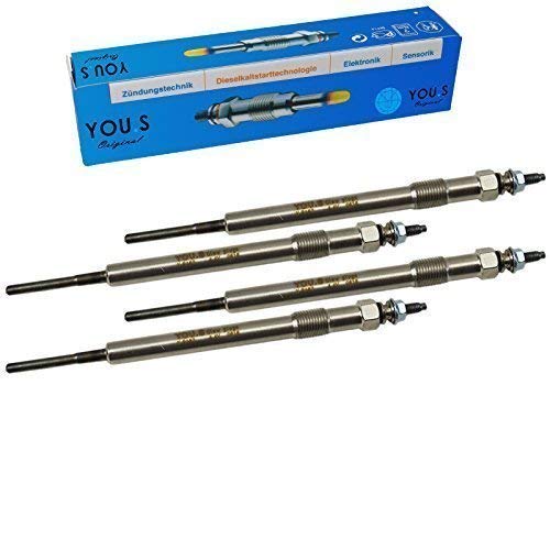 YOU.S Original BK3Q-6M090-AB Glühkerzen Länge 149 mm Spannung 4.4 V (4 Stück) von You.S