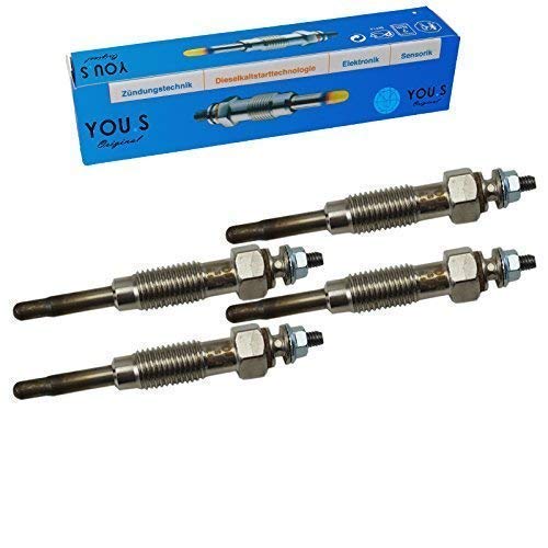 YOU.S Original F0098000017 Glühkerzen Länge 75 mm Spannung 10,5 V (4 Stück) von You.S