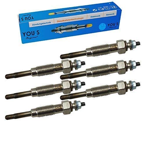 YOU.S Original F0098000017 Glühkerzen Länge 75 mm Spannung 10,5 V (6 Stück) von You.S