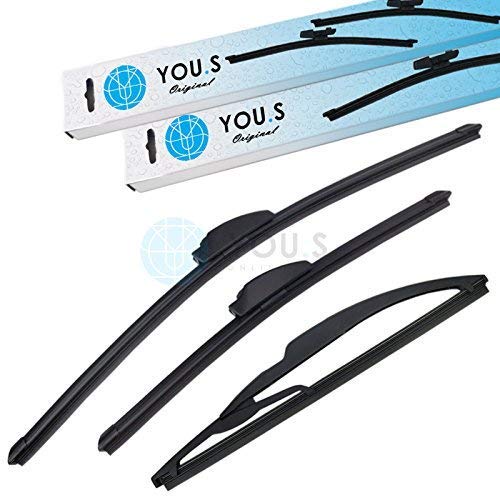 YOU.S SCHEIBENWISCHER SET VORNE + HINTEN 550 + 400 + 260 mm (3 Stück) von You.S