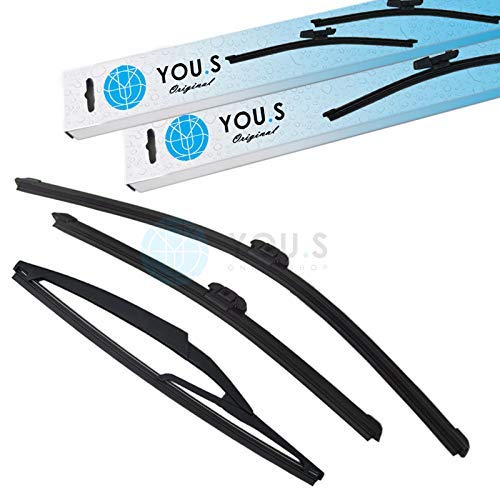 YOU.S SCHEIBENWISCHER SET VORNE + HINTEN 550 + 400 + 290 mm (3 Stück) von You.S