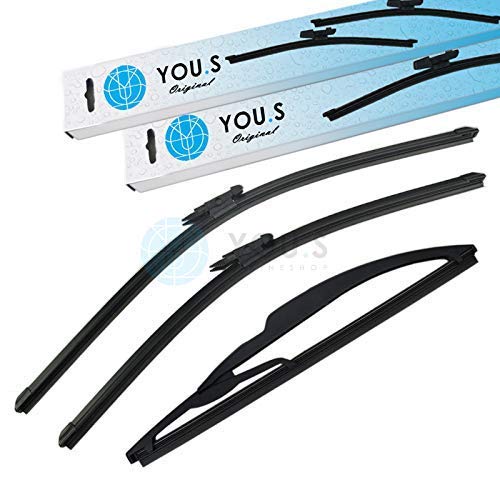 YOU.S SCHEIBENWISCHER SET VORNE + HINTEN 580 + 530 + 260 mm (3 Stück) von You.S