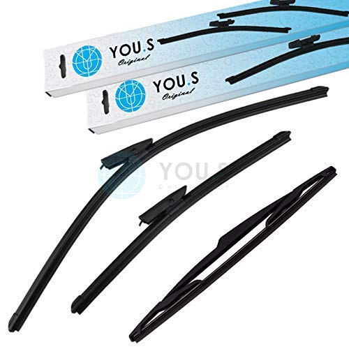 YOU.S SCHEIBENWISCHER SET VORNE + HINTEN 600 + 380 + 360 mm (3 Stück) von You.S