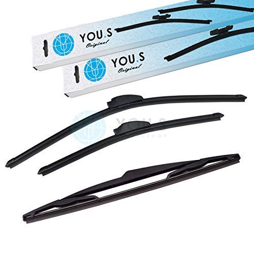 YOU.S SCHEIBENWISCHER SET VORNE + HINTEN 600 + 450 + 360 mm (3 Stück) von You.S