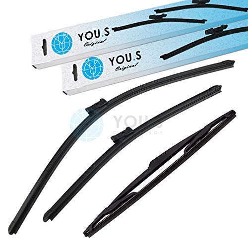 YOU.S SCHEIBENWISCHER SET VORNE + HINTEN 600 + 450 + 360 mm (3 Stück) von You.S