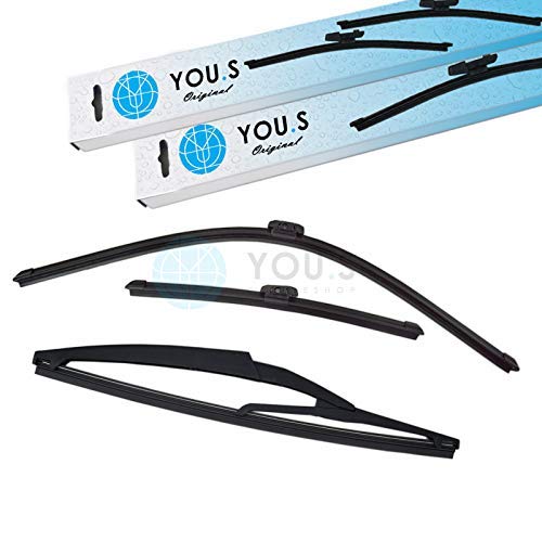 YOU.S SCHEIBENWISCHER SET VORNE + HINTEN 650 + 350 + 290 mm (3 Stück) von You.S