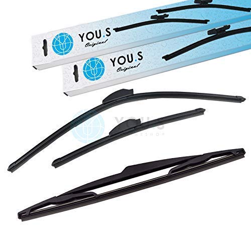 YOU.S SCHEIBENWISCHER SET VORNE + HINTEN 650 + 400 + 360 mm (3 Stück) von You.S