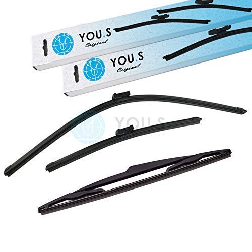 YOU.S SCHEIBENWISCHER SET VORNE + HINTEN 650 + 400 + 360 mm (3 Stück) von You.S