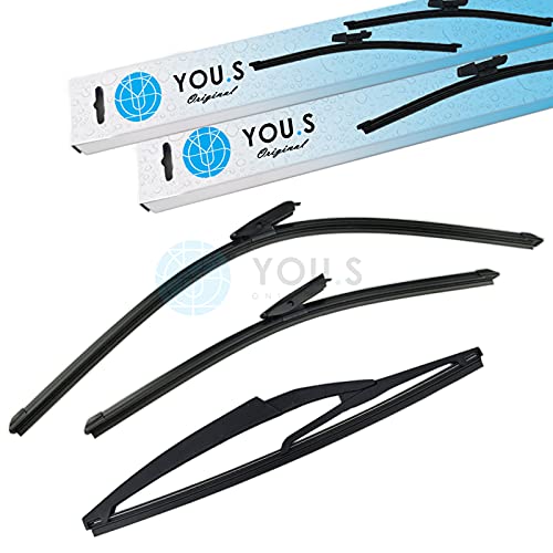 YOU.S SCHEIBENWISCHER SET VORNE + HINTEN 650 + 475 + 290 mm (3 Stück) von You.S