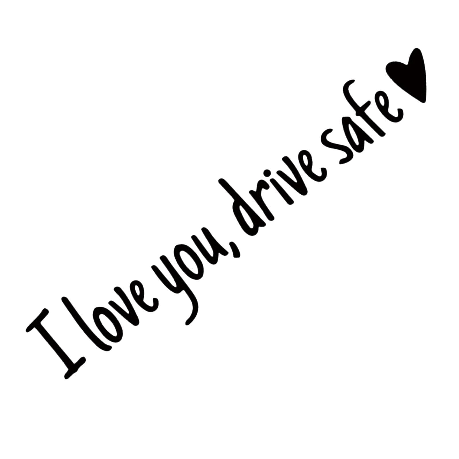 Youding „I Love You“-Rückspiegelaufkleber, „I Love You Drive Safe“-Aufkleber | Ich liebe dich, fahre sicher, süßer Autoaufkleber,Wasserdichter von Youding