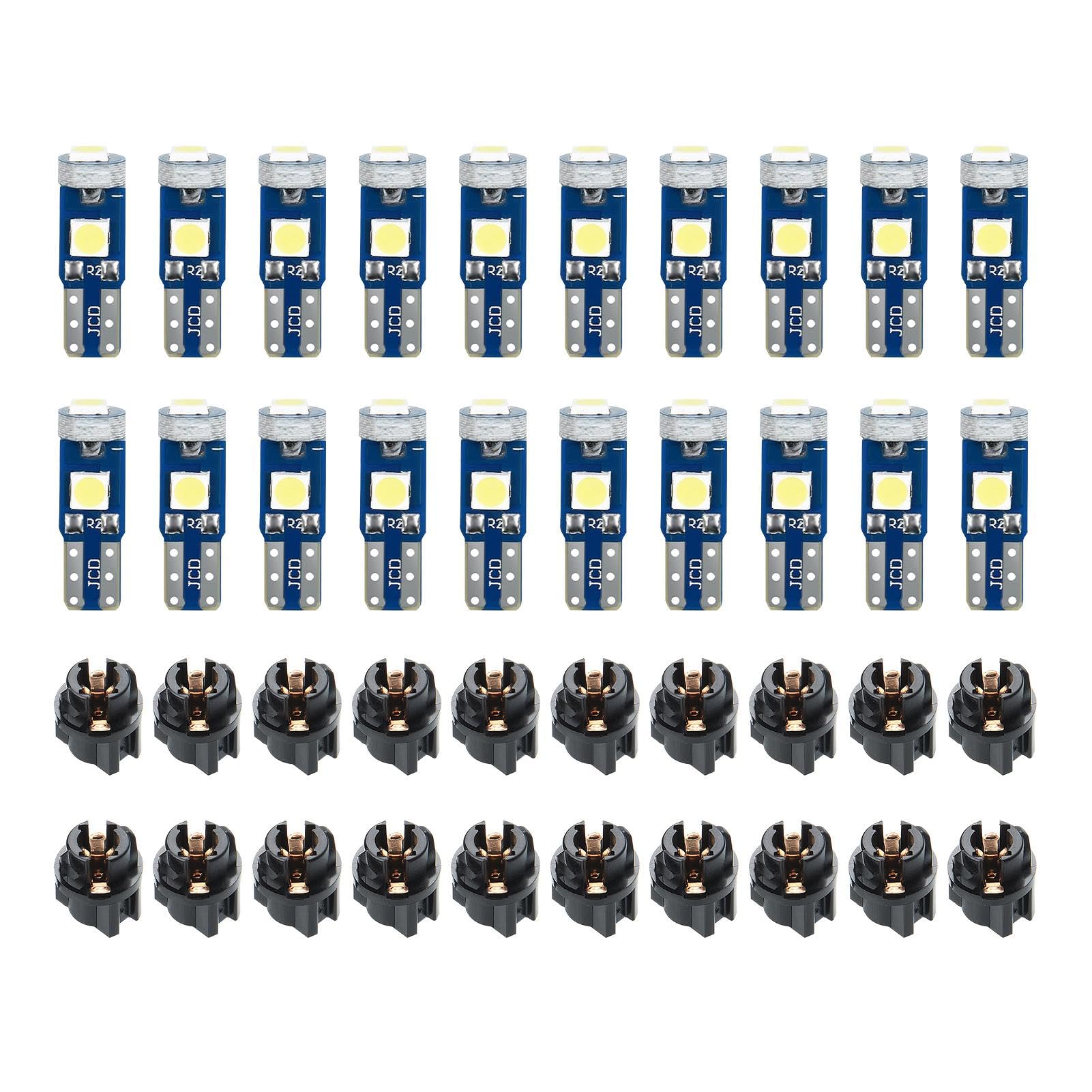 Youding 20 x Instrumententafel-LED-Leuchtmittel, 3030-SMD-Chip, für Armaturenbrett, Instrumententafel-Leuchtmittel von Youding