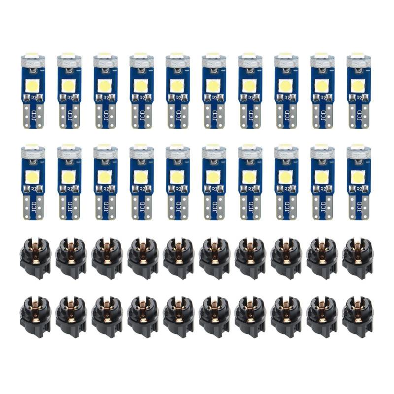 Youding 20 x Instrumententafel-LED-Leuchtmittel, 3030-SMD-Chip, für Armaturenbrett, Instrumententafel-Leuchtmittel von Youding