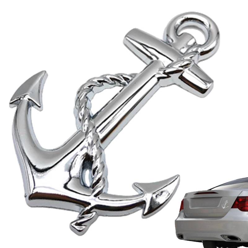 Youding Auto Emblem, Auto Karosserie Stoßstange Dekorative Aufkleber Marine Emblem Store Dekoration, Auto Boote Karosserie Dekorative Kompakt Selbstklebend Boot Haken Navy Emblem Grill Kreuz Abzeichen von Youding