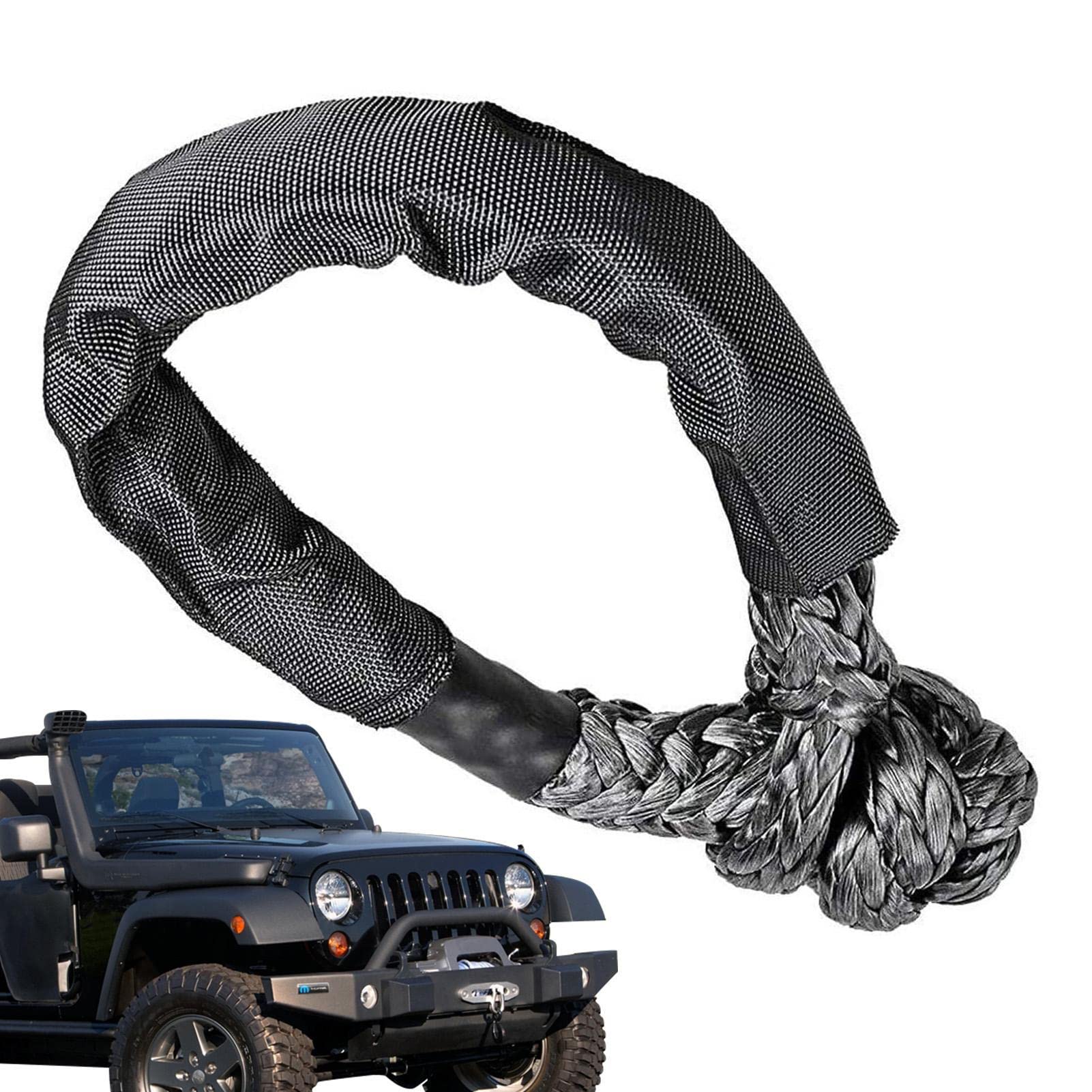 Youding Soft Shackle Recovery, Soft Shackle Protective Sleeve, Off Road Recovery Equipment for Sailing SUV Off Road Towing ATV Recovery von Youding