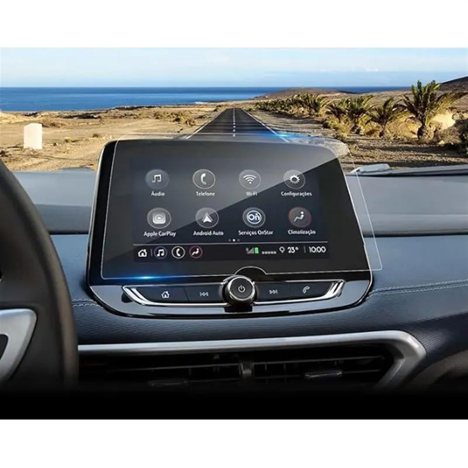 Youmero Kompatibel Mit Chevrolet Für Tracker 2020 2021 2022 2023 Auto-GPS-Navigation LCD-Bildschirm Displayschutz Aus Gehärtetem Glas GPS Navigation Schutzfolie von Youmero