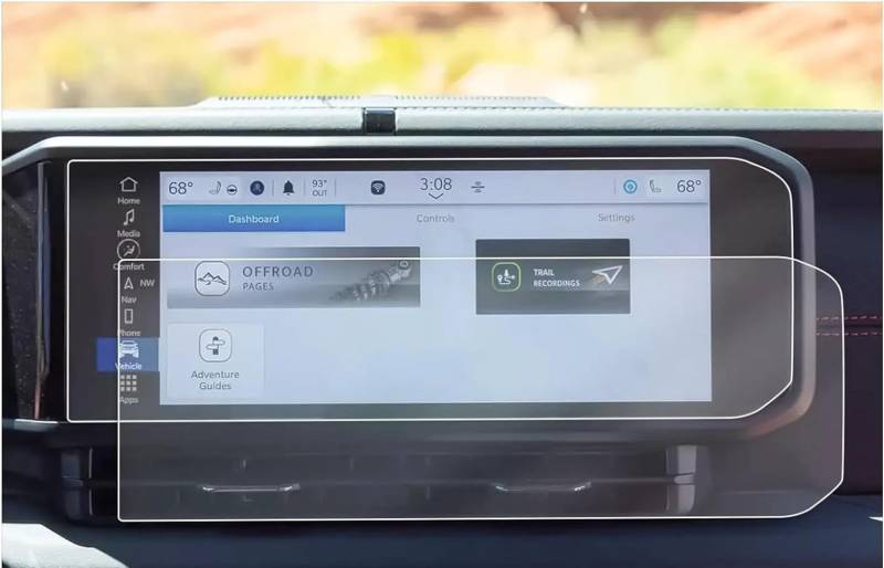 Youmero Kompatibel Mit Jeep Für Gladiat 2024 12,3-Zoll-Auto-GPS-Navigation Displayschutzfolie Aus Gehärtetem Glas Innenausstattung GPS Navigation Schutzfolie von Youmero