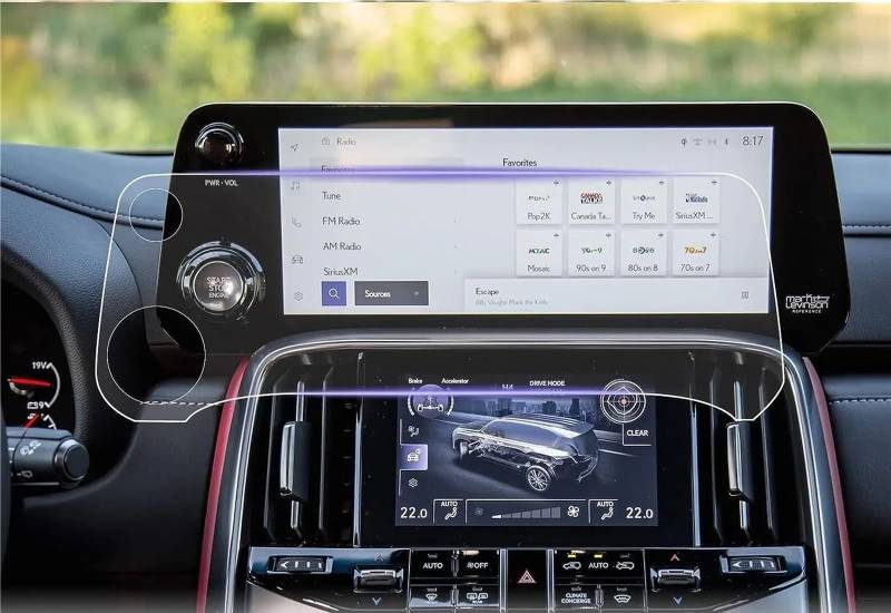 Youmero Kompatibel Mit Lexus Für LX600 2022 2023 Auto-GPS-Navigation, Gehärtetes Glas, Bildschirmschutzfolie, Innenausstattung GPS Navigation Schutzfolie von Youmero