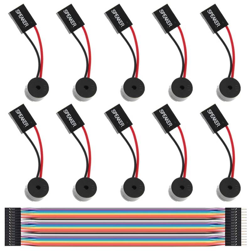 Youmile 10 Stück PC Motherboard Interner Mini Lautsprecher Computergehäuse Mainboard BIOS Alarmsummer für Arduino/Computer mit Dupont Verlängerungskabel von Youmile