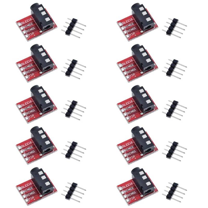 Youmile 10 Stück TRRS 3,5 mm Audio Jack Breakout Board Kopfhörer Video MP3 Jack Socket Modul für Arduino von Youmile