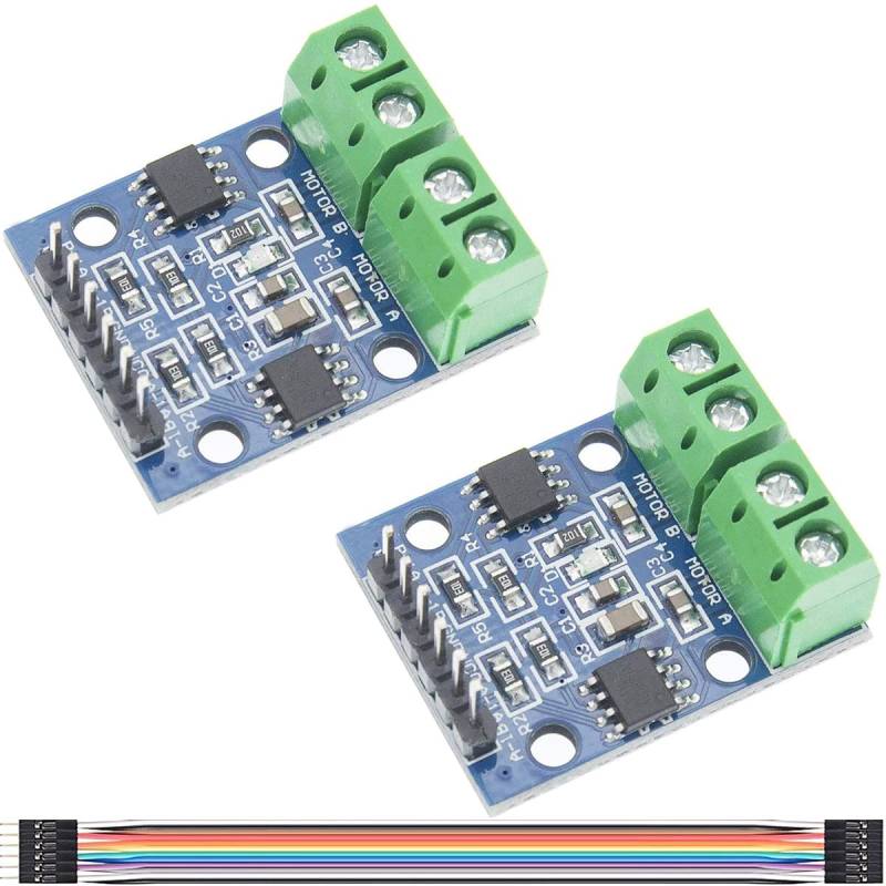 Youmile 2 Stück HG7881 800mA Dual DC Motor Treiber Controller Board mit DuPont-Kabel zum gleichzeitigen Antrieb von 2 Gleichstrommotoren oder 1 4-Draht-2-Phasen-Schrittmotor von Youmile