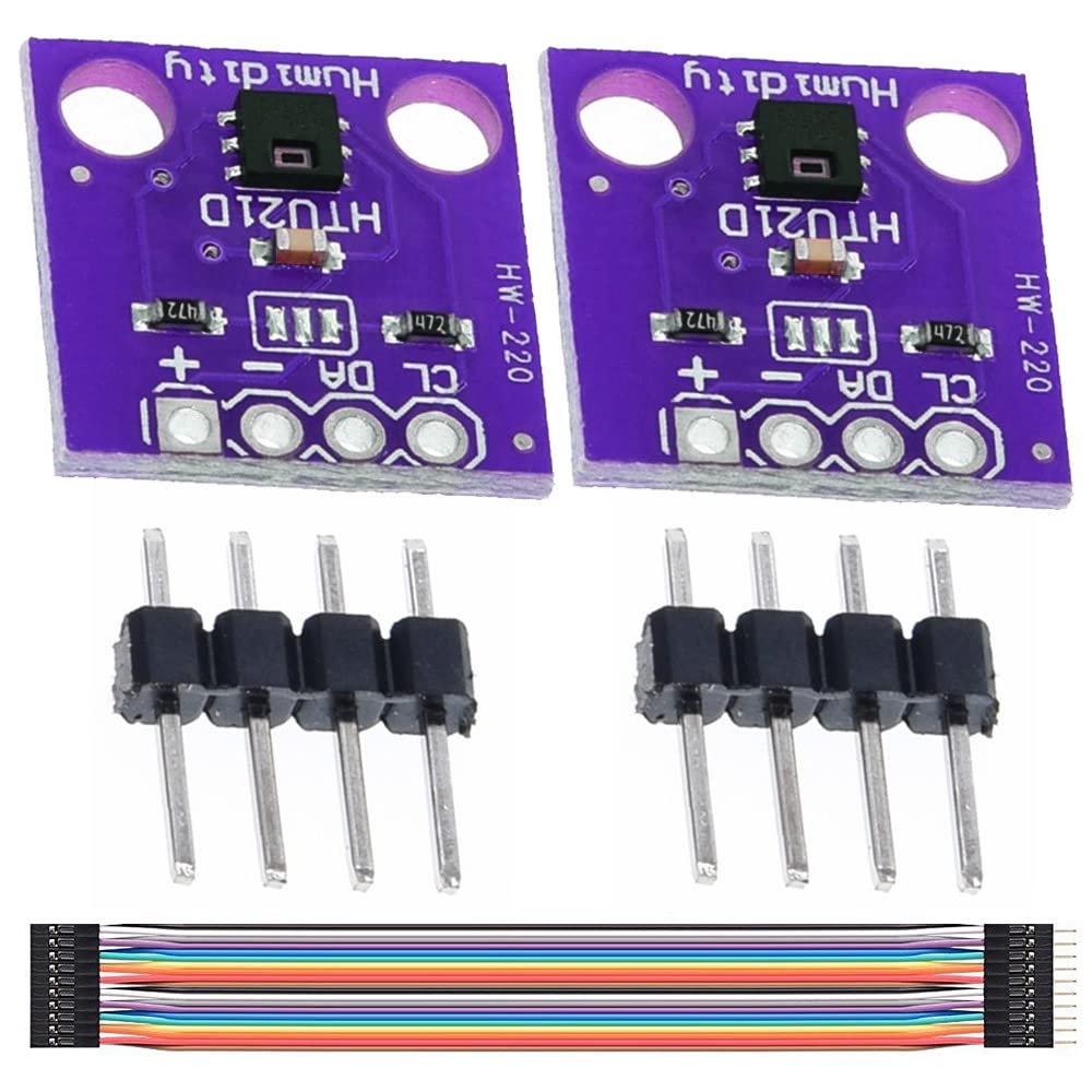 Youmile 2 Stück HTU21D Temperatur Feuchtigkeitssensormodul Digitaler Ausgang IIC I2C Schnittstelle 3,3-V-Modul für Arduino mit Dupont Kabel von Youmile