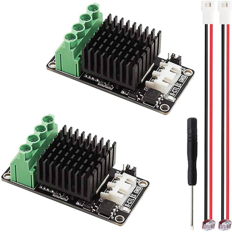 Youmile 2 Stück Mini Heated Bed Module 30A Heizungsreglermodul 3D-Drucker Heizungsregler MKS MOSFET MOS-Modul mit Kabelschraubendreher für Heizbettextruder von Youmile