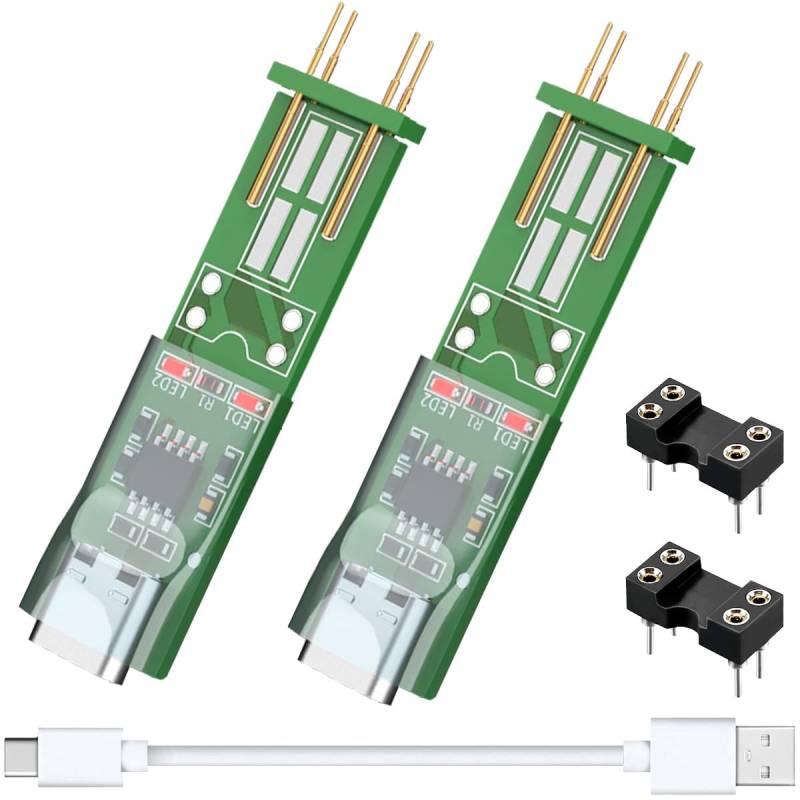 Youmile 2 Stück Optokoppler-Modul-Tester PC817 DIP-4 Ausgang Optokoppler Erkennung Optokoppler Prüfgerät Online Testing Tool mit Typ-c-USB-Kabel Runder DIP-4 IC-Sockel von Youmile