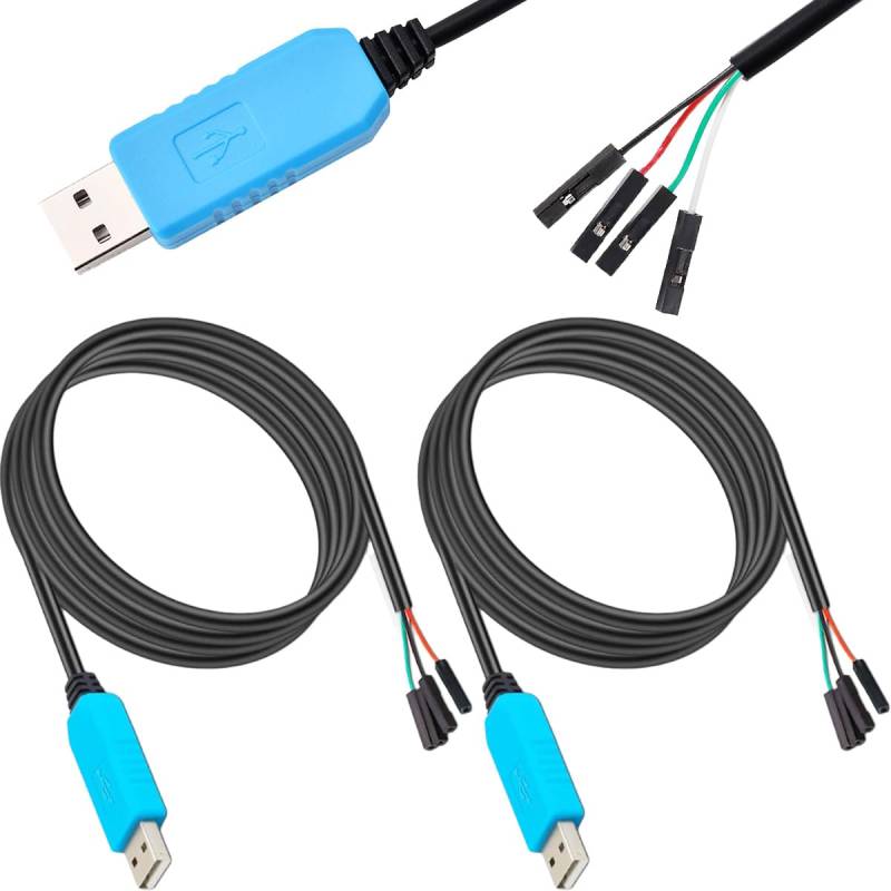 Youmile 2 Stück USB zu TTL Serielles Kabel PL2303 PL2303GL Unterstützung WIN 11 anstelle von PL2303TA Debug Control Download Kabel Serieller Konverter Download Flash Kabel 5V von Youmile